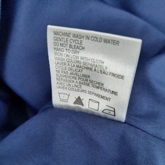 CONRAD C Faux Leather Women's Short Full-Zip Front Jacket Blue Sz 4 Flawed - Picture 10 of 12